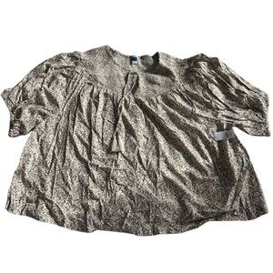 Old Navy Womens Floral Smocked Prairie Style Blouse With Tassels Size 4X